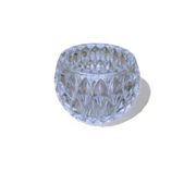 Chic and transparent decorative glass candle. Old vintage for candle or candle holder