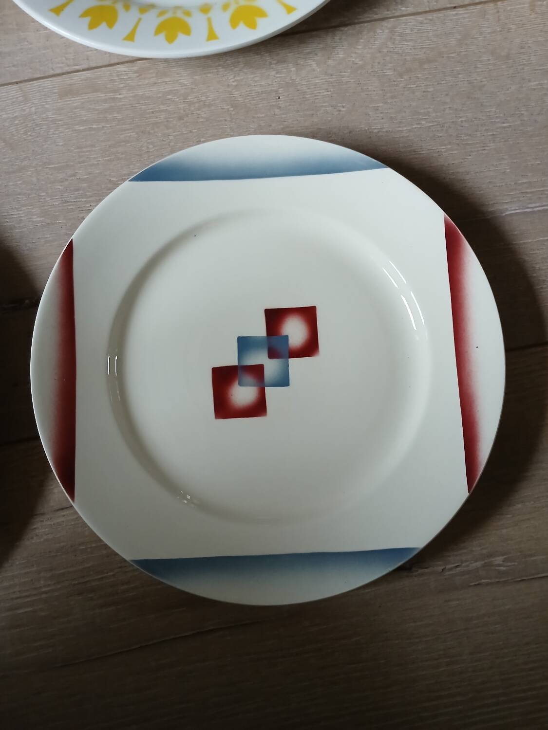 12 mismatched antique dinner plates