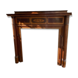 Wooden fireplace mantle