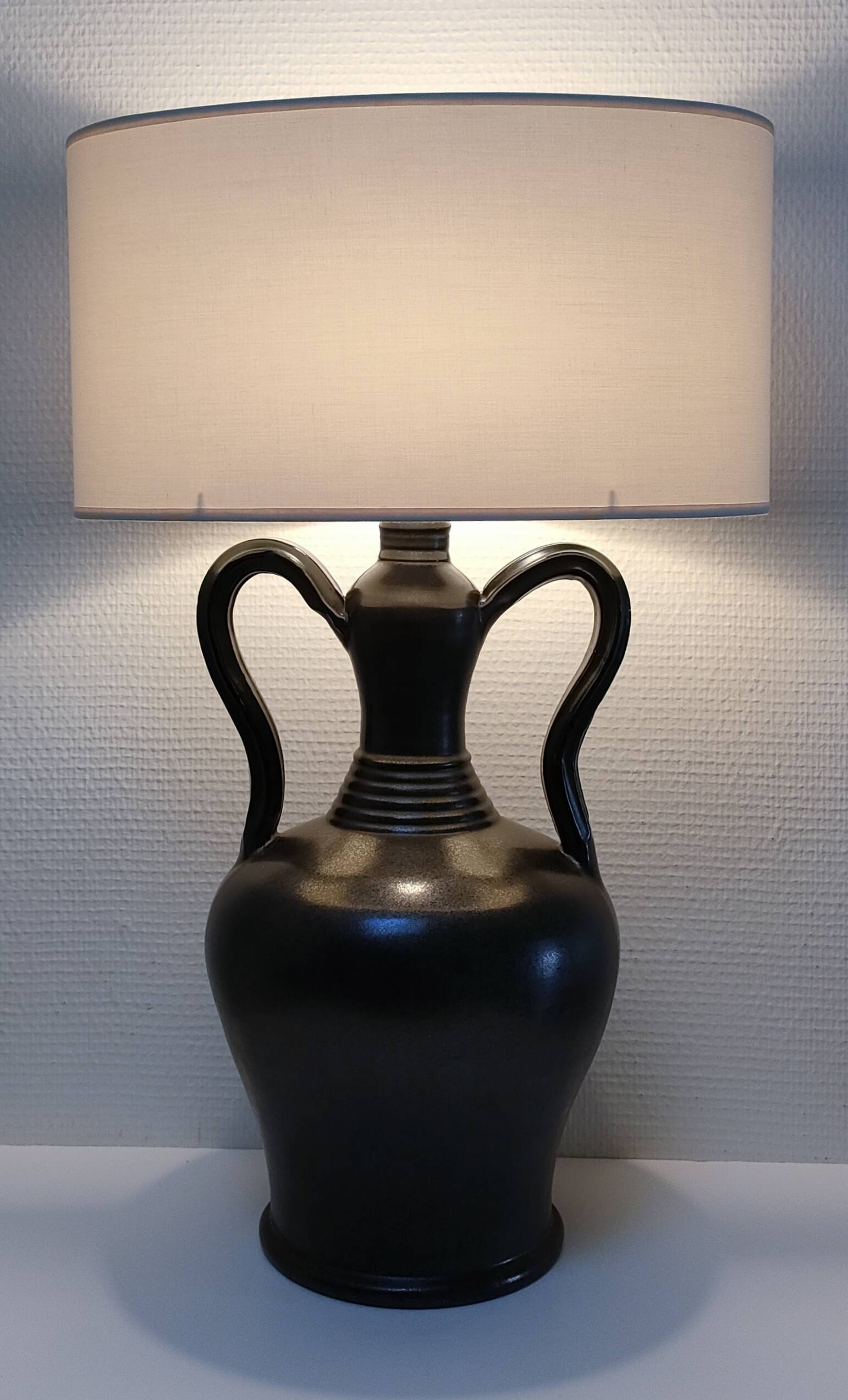 high ceramic lamp base lunetta vallauris h.47 cm
