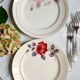 Old flat plates mismatched in earthenware