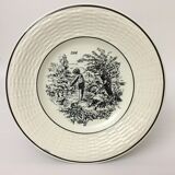 Lot de 6 assiettes à dessert représentant 6 mois de l’année. « digoin sarreguemines »