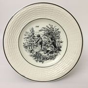 Set Of 6 Dessert Plates Representing 6 Months Of The Year. "Digoin Sarreguemines"