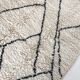 Moroccan Berber carpet Beni Ouarain with black graphic patterns 2,36x1.55m