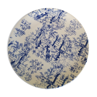 2 Jouy Toile style pattern plates