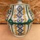 Old Jobbana Butter Jar Morocco Polychrome Earthenware 19th Century Vintage #B084