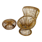 Fauteuil Margherita et son ottoman, par Franco Albini, 1951