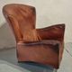 Vintage Dutch leather lounge chair, 1990s, Montis style