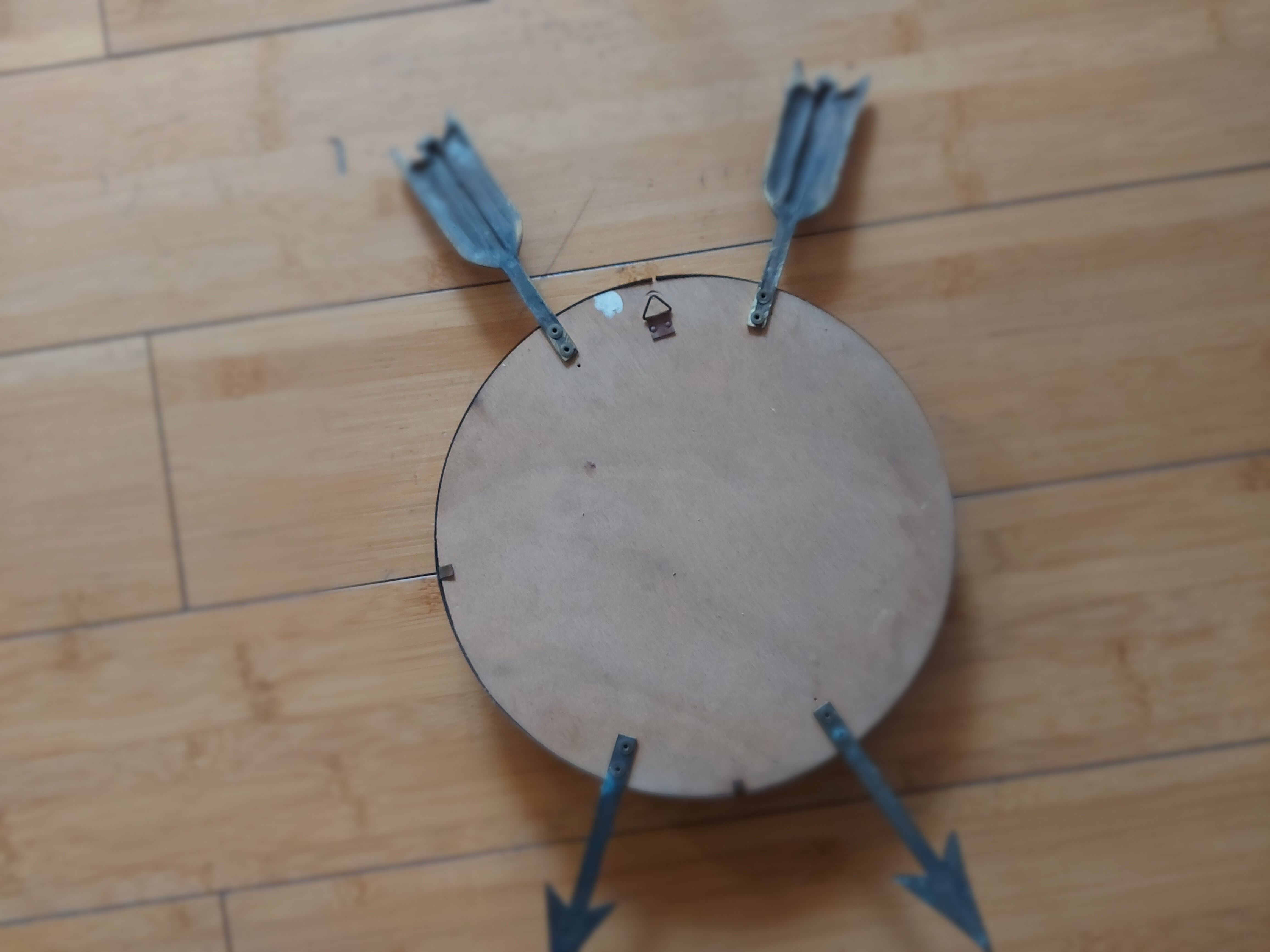 Curved brass witch's mirror