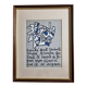 Screenprint after Jean Dubuffet framed under glass 26 cm by 32 cm