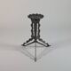 Brutalist column flower support, hand-forged and cut with a blowtorch, one of a kind.