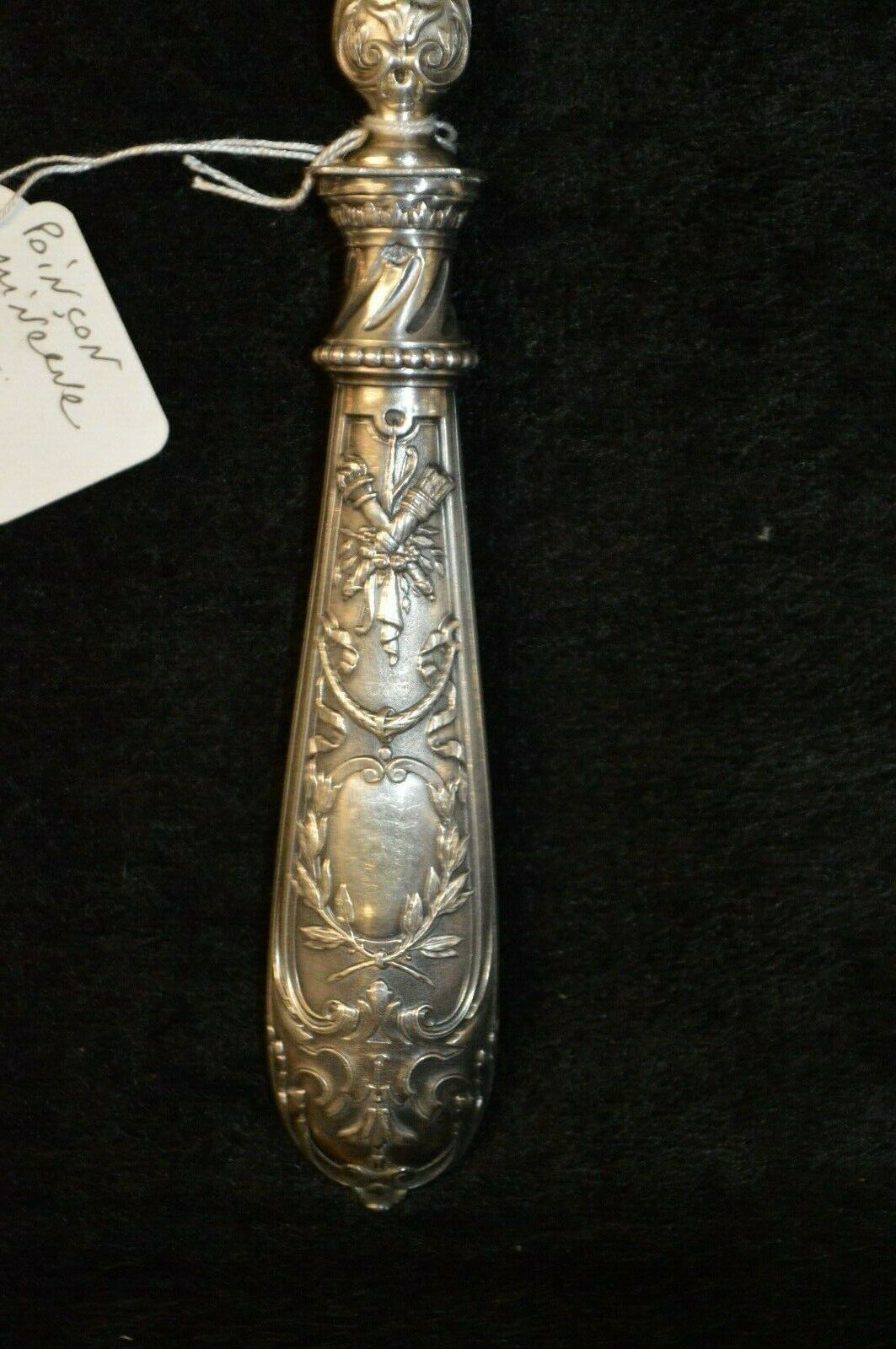 Solid silver fish cutlery pair