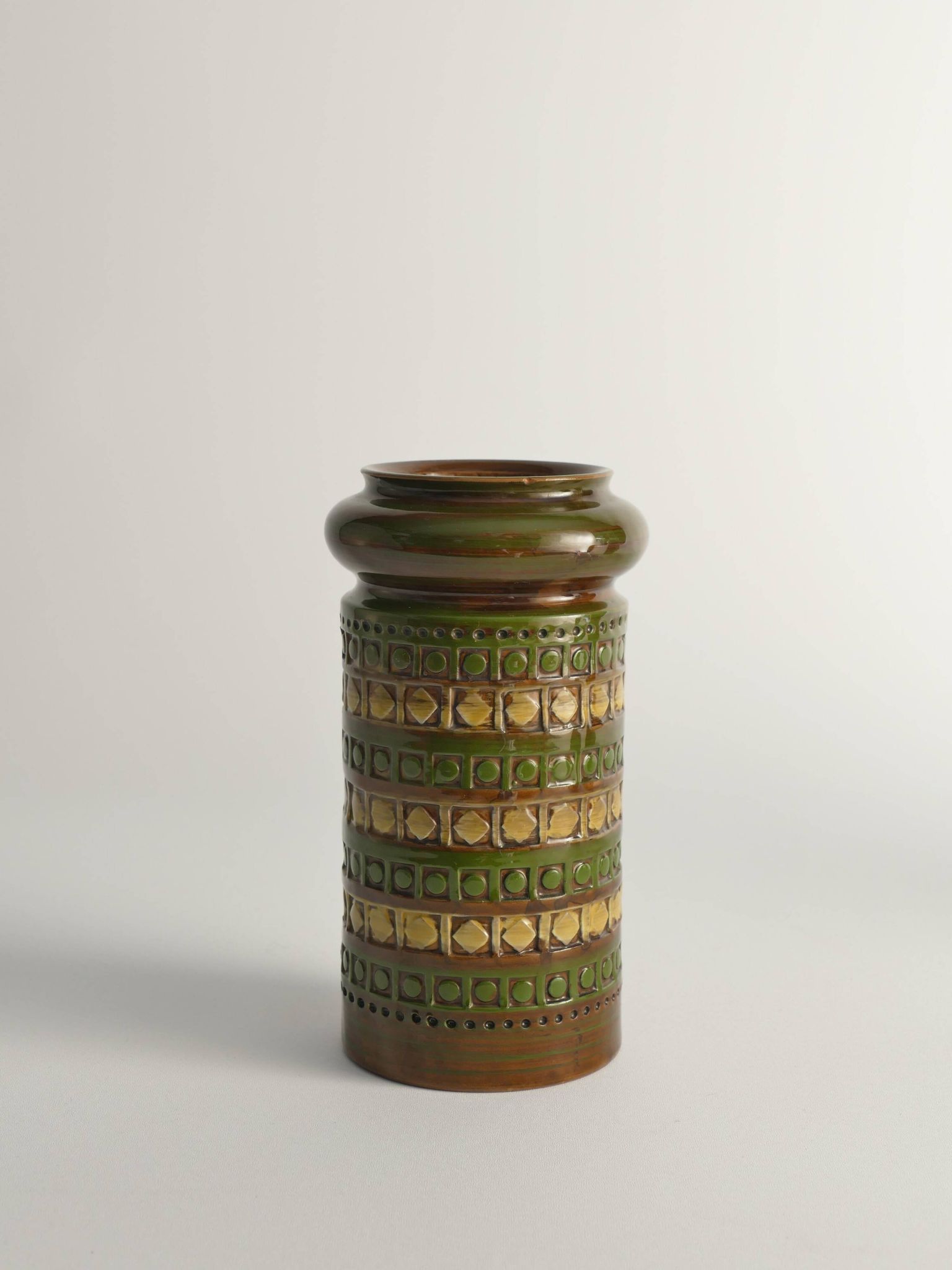 Yellow and Green Stoneware Vases by Aldo Londi for Bitossi, Italy, Set of 3
