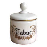 Opaline tobacco pot with gold decoration