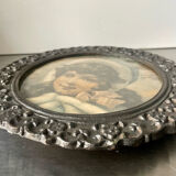Metal cast iron picture frame