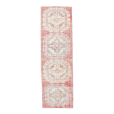 Tapis rouge & beige vintage coureur 82x269cm