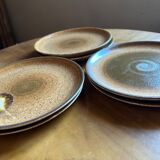 Handmade antique stoneware plates