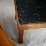 Ensemble de 4 chaises et table basse Maison Regain, France, circa 1970