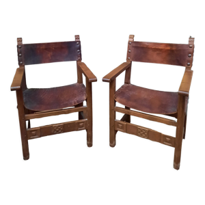 Paire de fauteuils style