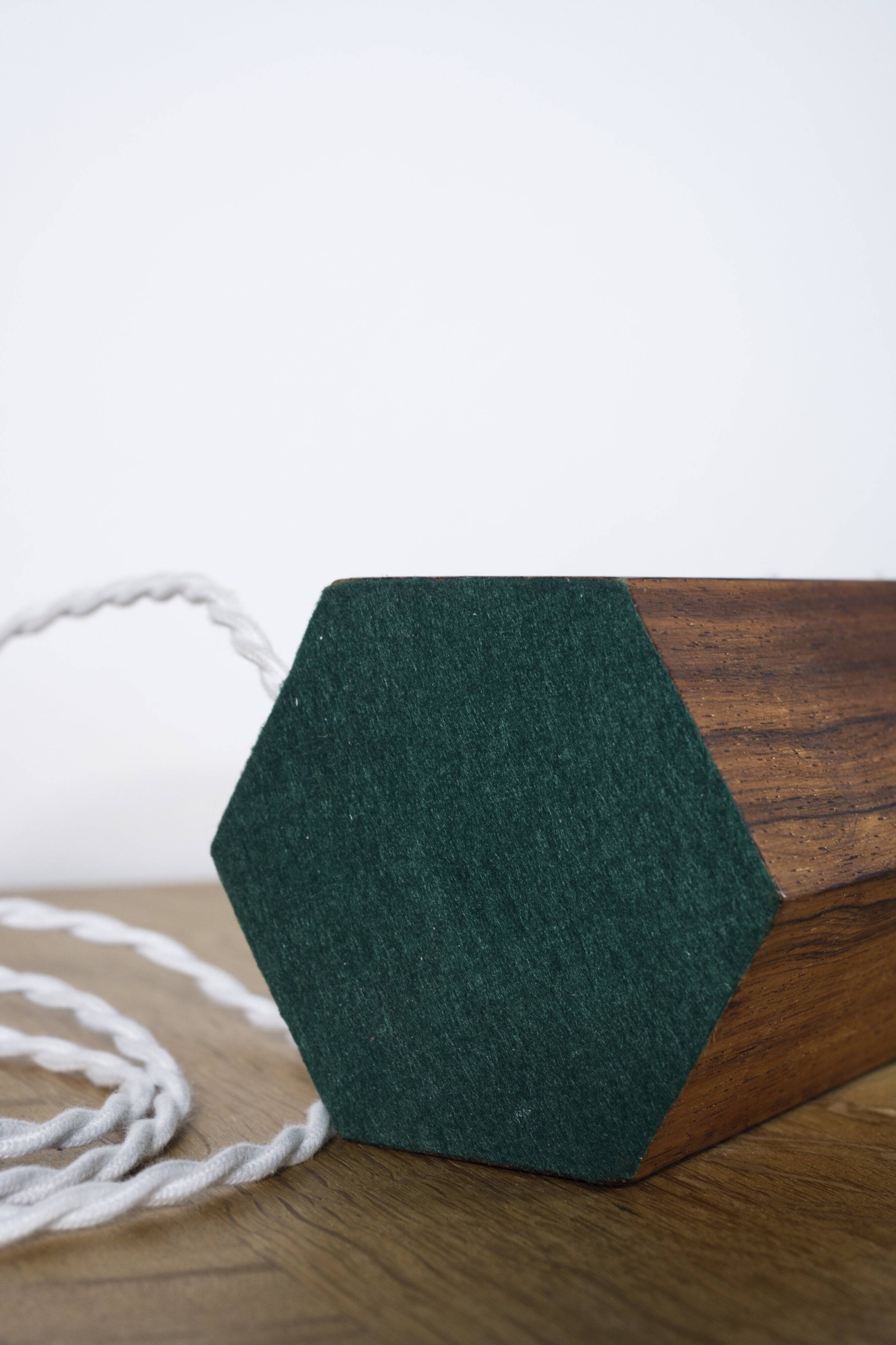 Vintage Danish rosewood table lamp