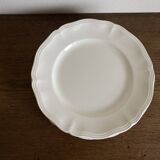 Set of 5 Sarreguemines ivory plates with gadroons 1960