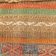 Tapis kilim persan à rayures vertes et oranges 5x8, 155x250 cm