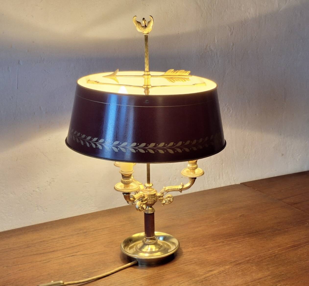 Lucien Gau Model 15033 mid century brass table lamp