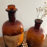 Anciens flacons de pharmacie verre brun