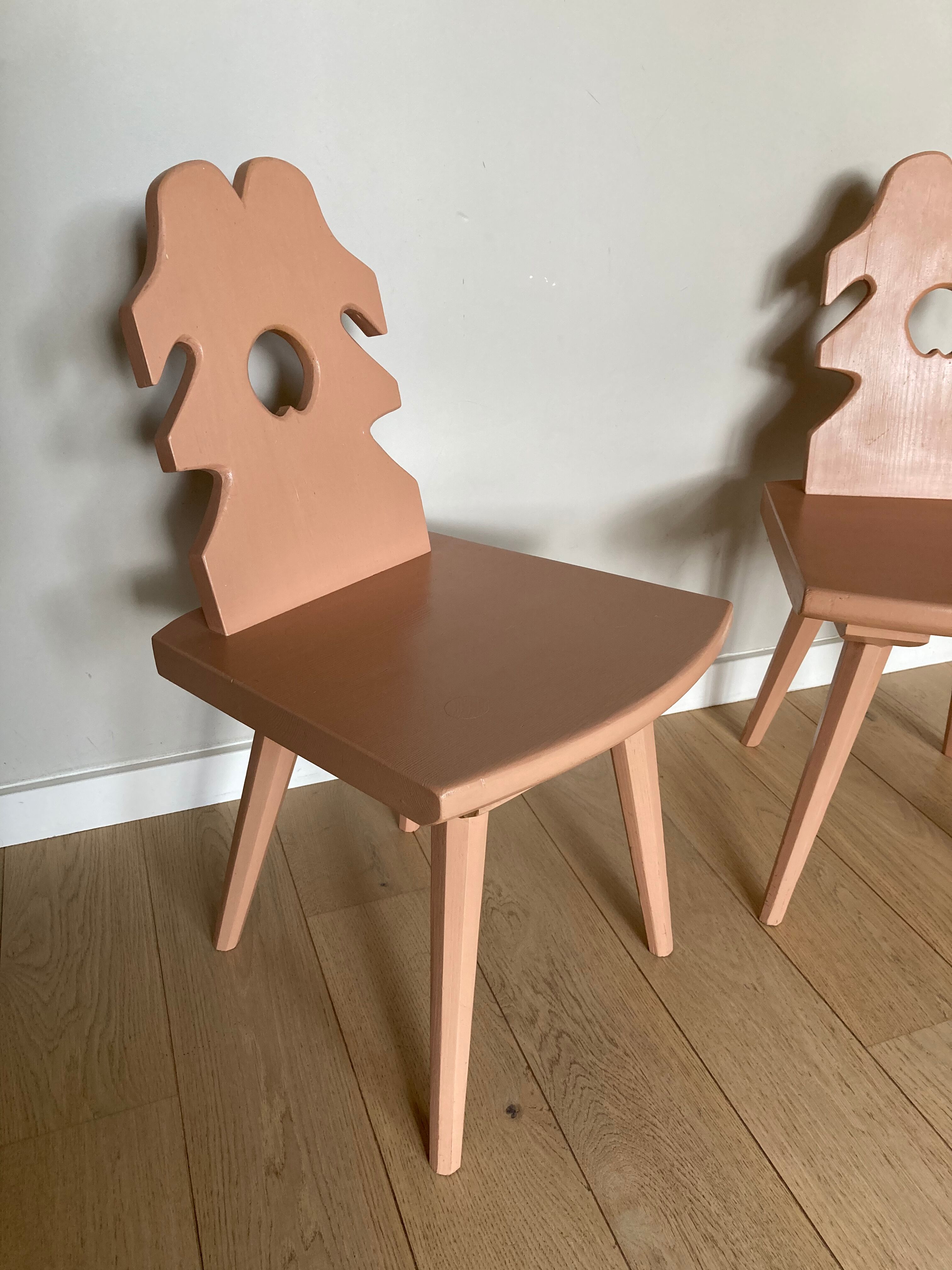 Raw wood chair