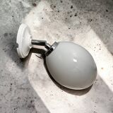 Vintage white opaline wall light