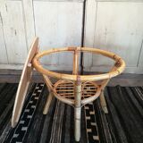Round coffee table rattan