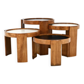 Nest tables model 780 by Gianfranco Frattini for Cassina, 1960s.