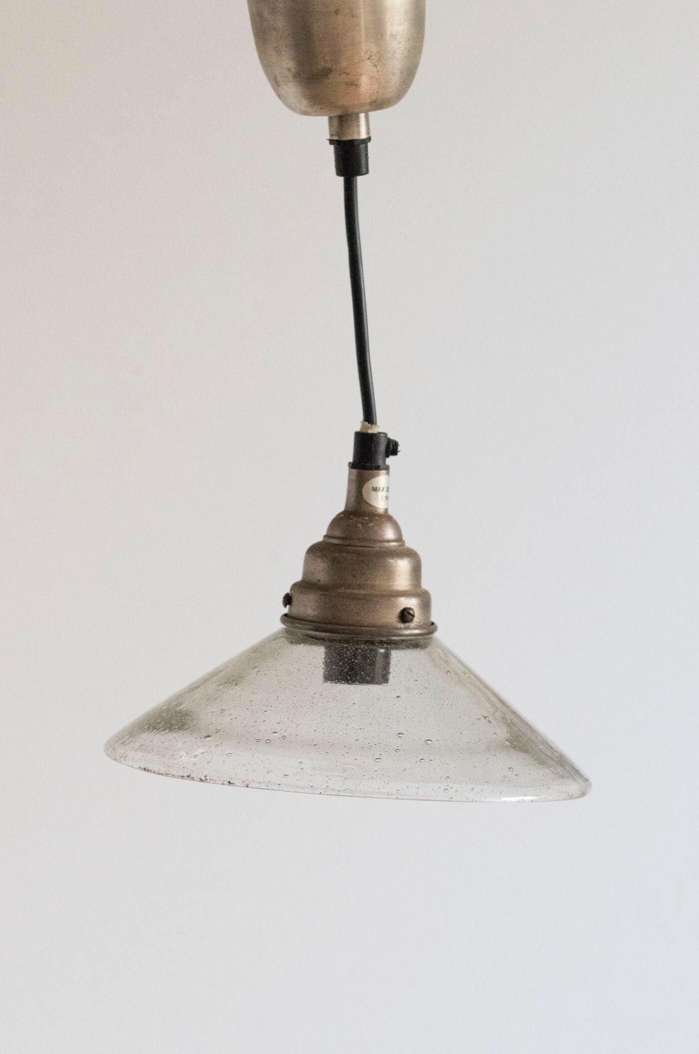Suspension en verre vintage
