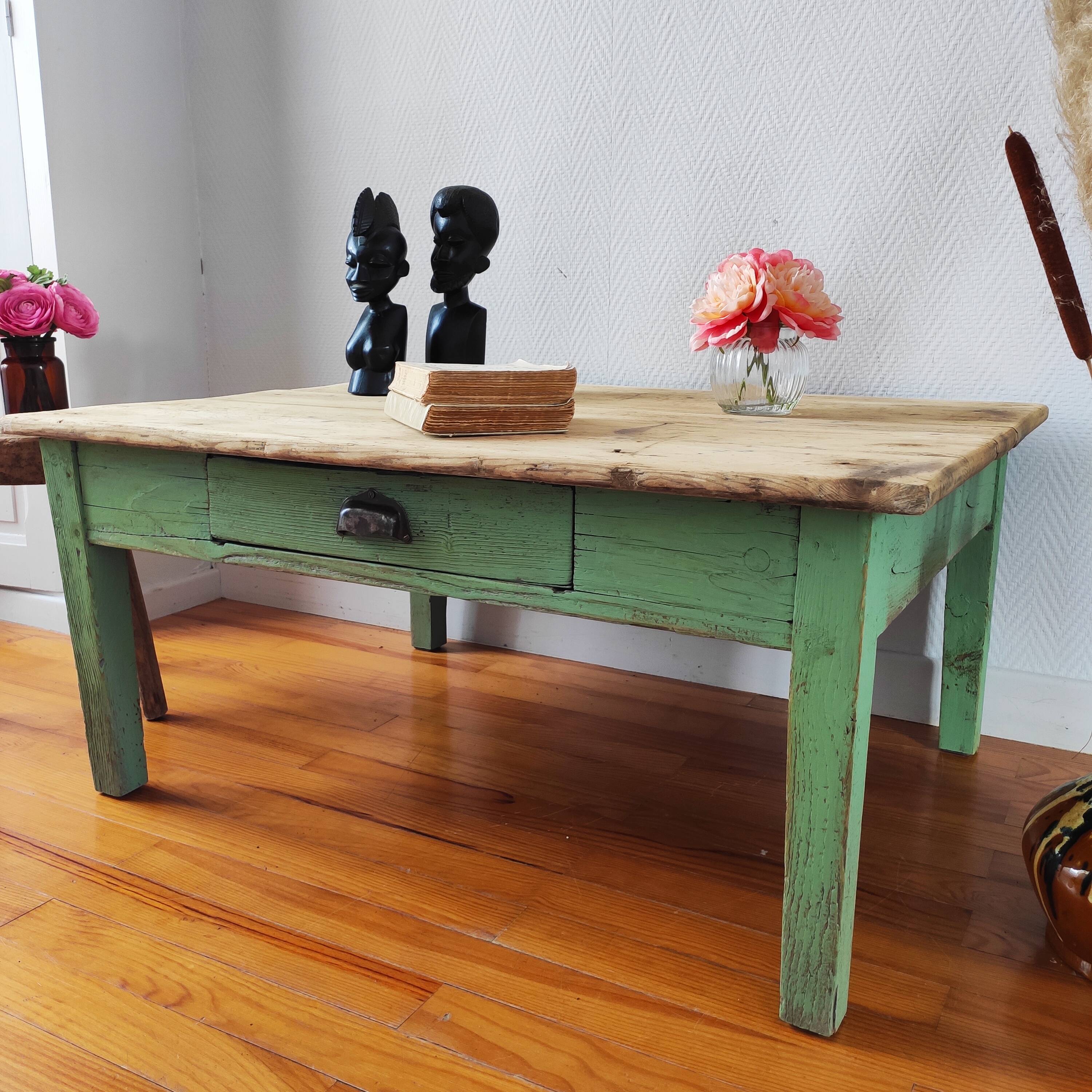 Weathered farmhouse coffee table