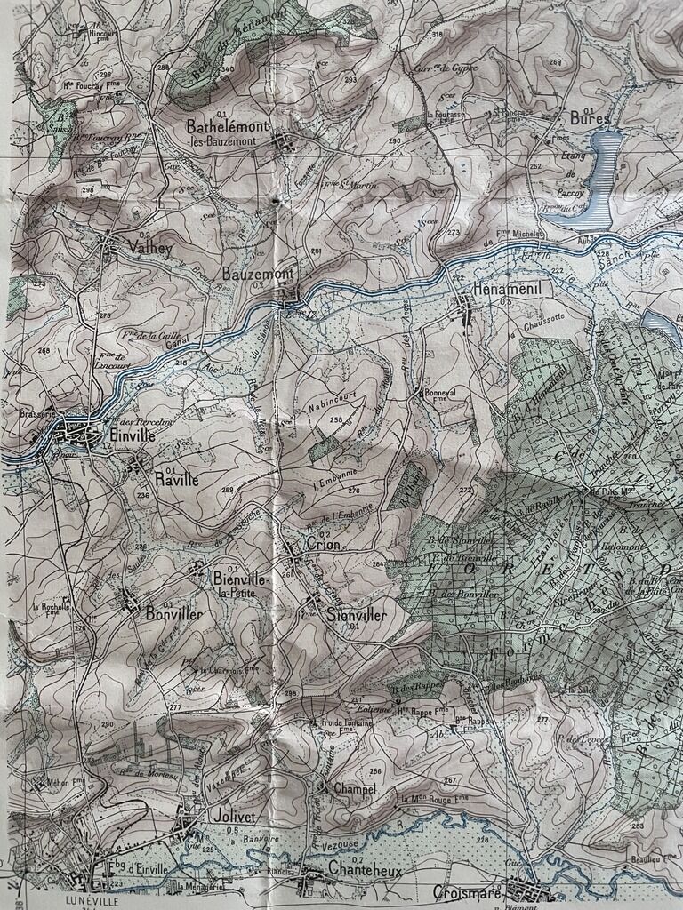 Carte militaire 1926 de Meurthe-et-Moselle
