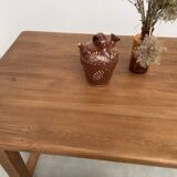 Solid pine table with its extension, 1950s