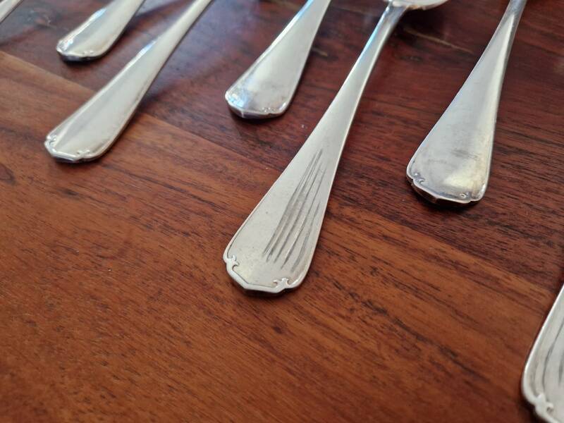 Christofle - Set of 12 Japan pattern silver-plated table spoons