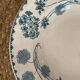 Deep plates Sarreguemines geranium model in blue 1900.