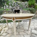 Louis XVI style round table in painted wood