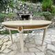 Louis XVI style round table in painted wood
