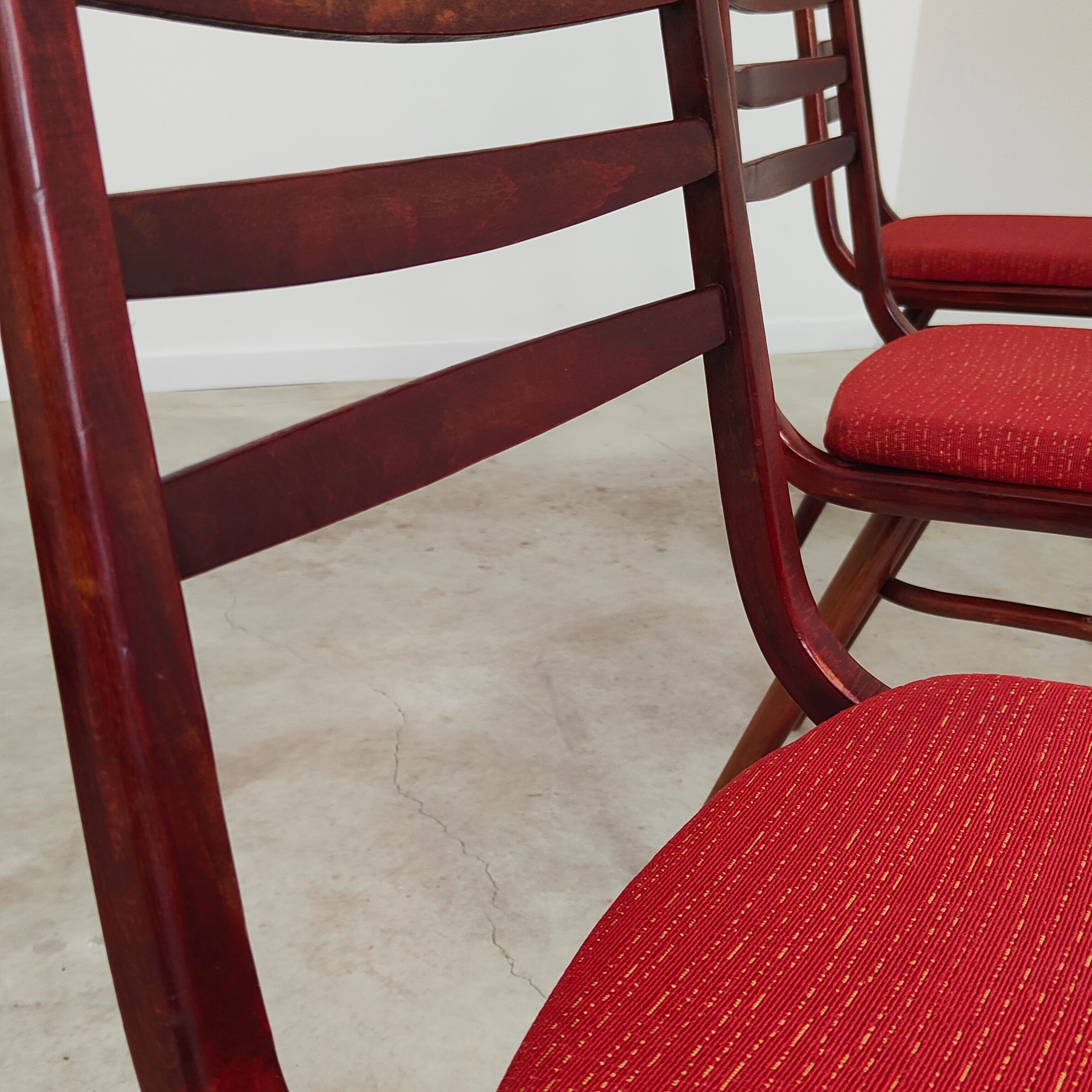 Lot de 6 chaises Jitona Sobeslav , Tchécoslovaquie 1960