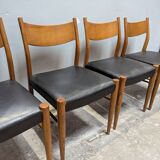 4 Scandinavian teak chairs
