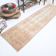 Pale brown turkish runner rug 301x76cm