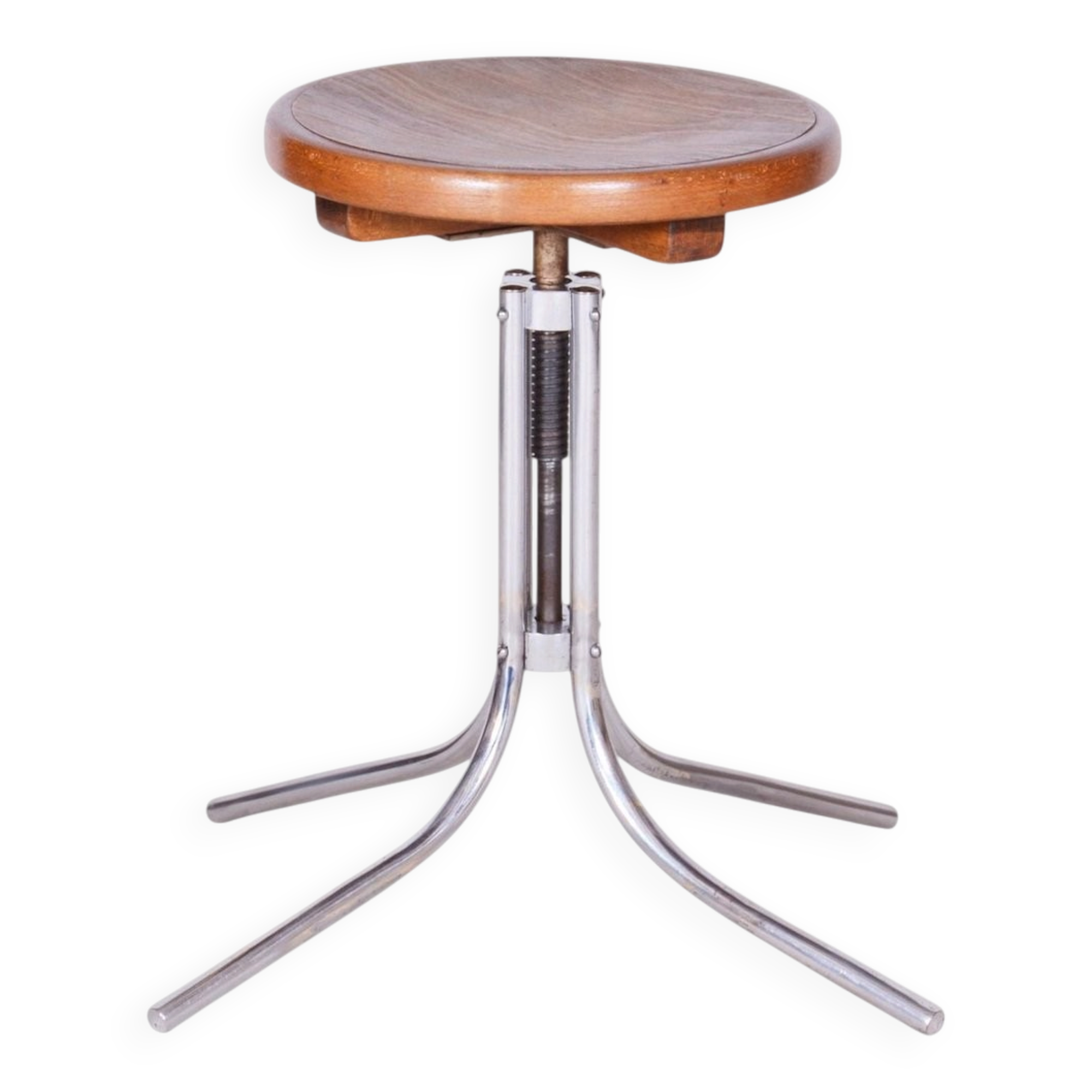 Tabouret de piano Bauhaus de Mücke-Melder, tchèque, années 1930.