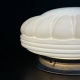 Vintage Pink Glass Ceiling Lamp, 1950s