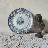 Antique French 19th Century Quimper 'First Mark HB' Plate Angel Cherub Deco