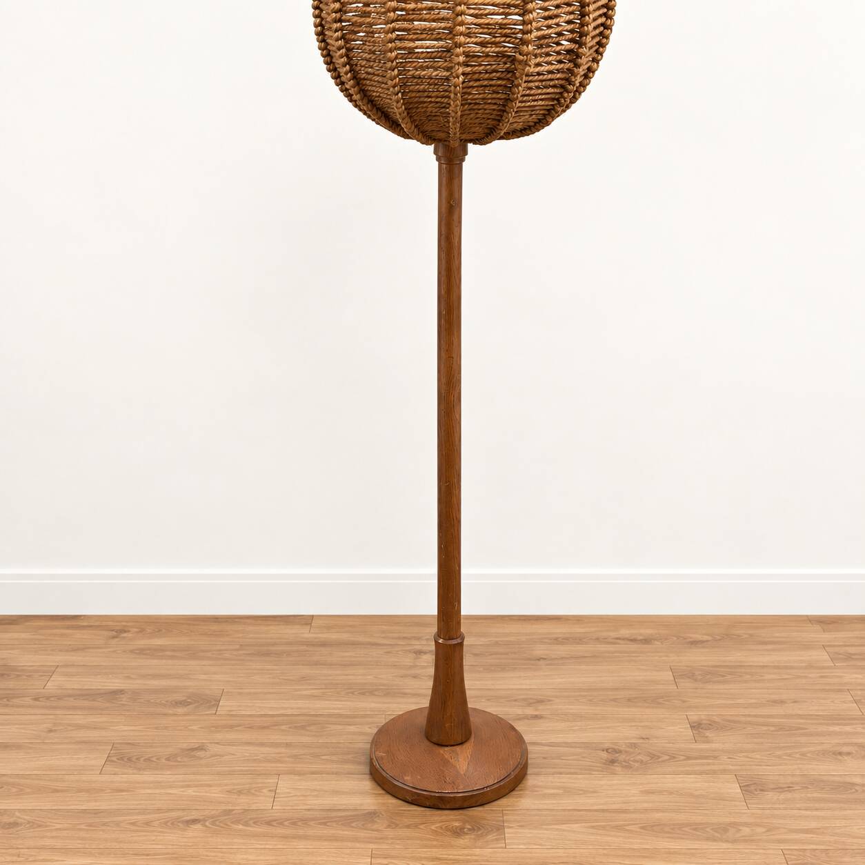 Oak floor lamp