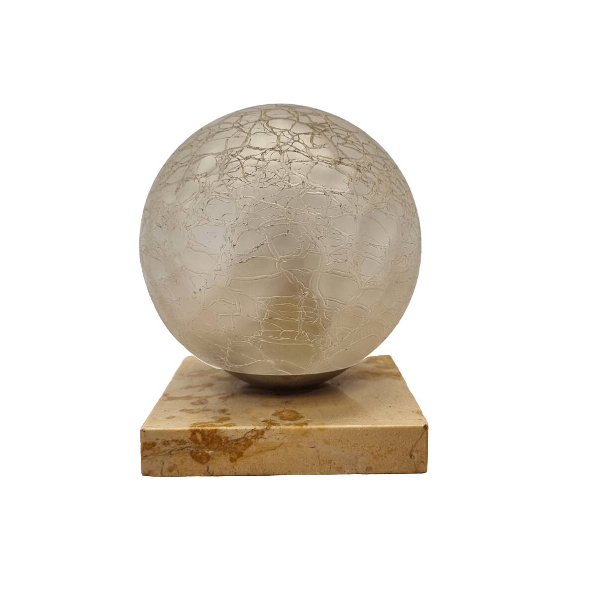 Vintage Crackle Marble Lamp, 1970s
