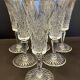 6 cut crystal champagne flutes