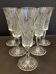 6 cut crystal champagne flutes